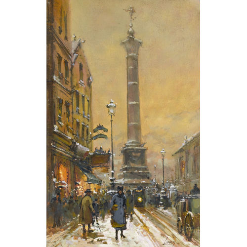 EUG╘NE (GEN. LI�VIN GALIEN-LALOUE : Place de la Bastille � Paris (DOBIASCHOFSKY AUKTIONEN AG)