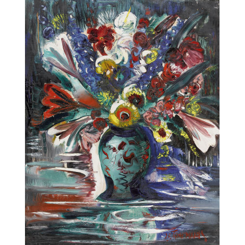 JANIS FERDINANDS TIDEMANIS : Expressives Blumenstillleben (DOBIASCHOFSKY AUKTIONEN AG)