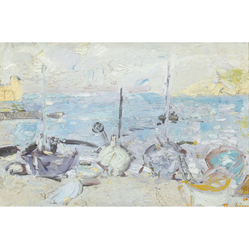 JACQUES TRUPH�MUS : 'Barques bleues' (DOBIASCHOFSKY AUKTIONEN AG)