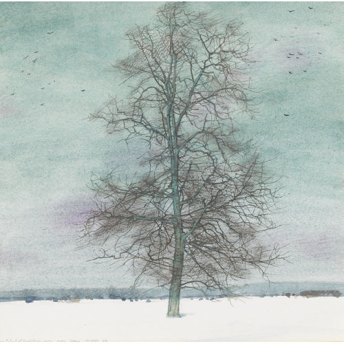 MICHEL CIRY : Baum in winterlicher Landschaft (DOBIASCHOFSKY AUKTIONEN AG)