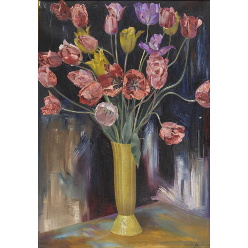 MARCUS JACOBI : Stillleben mit Tulpen (DOBIASCHOFSKY AUKTIONEN AG)