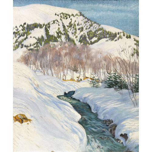 MARCUS JACOBI : Sonnige verschneite Berglandschaft (DOBIASCHOFSKY AUKTIONEN AG)