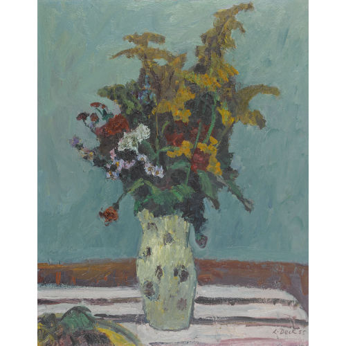 LEO DECK : Stillleben mit Blumen in einer Vase (DOBIASCHOFSKY AUKTIONEN AG)