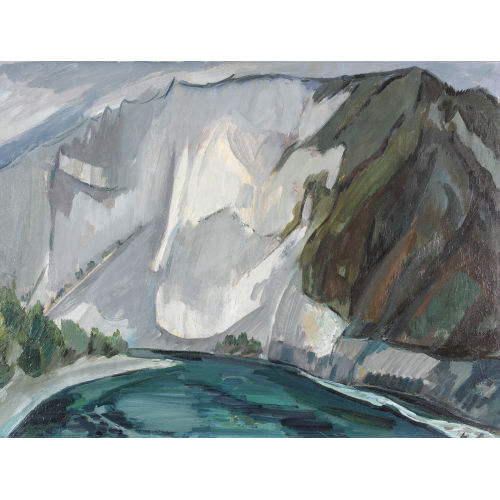 KARL AEGERTER : Ansicht der Rheinschlucht bei Versam in Graub�nden (DOBIASCHOFSKY AUKTIONEN AG)