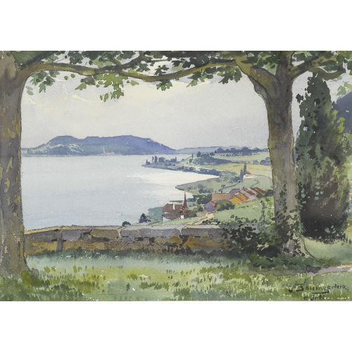 CHRISTIAN BAUMGARTNER : Sommerliche Sicht auf einen See (DOBIASCHOFSKY AUKTIONEN AG)