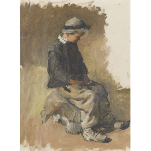 GUSTAVE JEANNERET : Sitzender Knabe (DOBIASCHOFSKY AUKTIONEN AG)