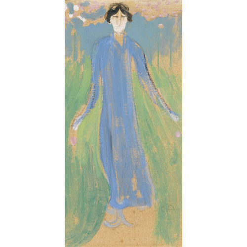 CUNO AMIET : Frauenfigur in blauem Kleid (DOBIASCHOFSKY AUKTIONEN AG)