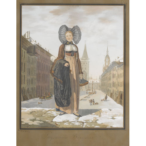 FRANZ NIKLAUS K�NIG : 'Paysanne Bernoise, Costume d′hyver' (DOBIASCHOFSKY AUKTIONEN AG)