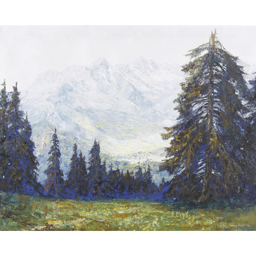 OTTO EDUARD PIPPEL : 'Blick auf Arosa' (DOBIASCHOFSKY AUKTIONEN AG)