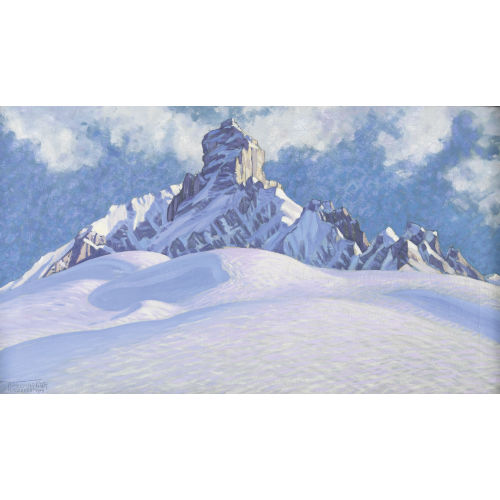 WALDEMAR THEOPHIL FINK : Winterliche Ansicht des N�nihorns bei Adelboden (DOBIASCHOFSKY AUKTIONEN AG)
