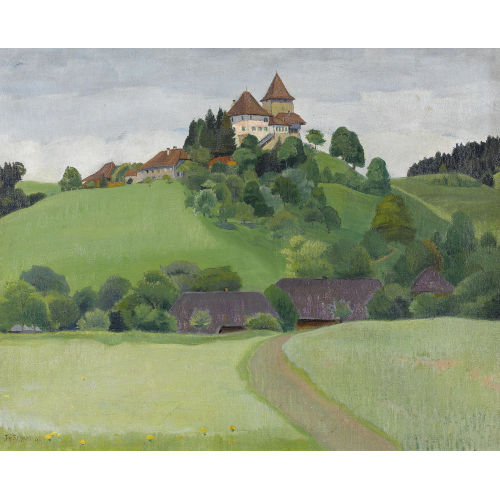 TRAUGOTT SENN : Sommerliche Landschaft mit Schloss Worb (DOBIASCHOFSKY AUKTIONEN AG)