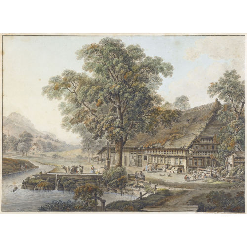HEINRICH RIETER : 'Maison de paysan du Canton de Berne' (DOBIASCHOFSKY AUKTIONEN AG)