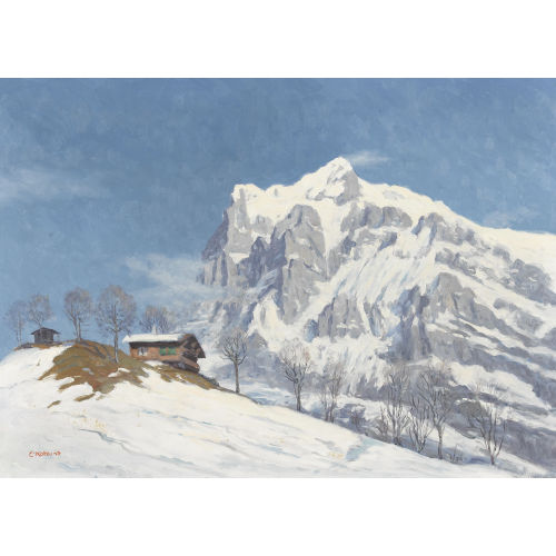 EKKEHARD ERWIN KOHLUND : Winterliche Ansicht des Wetterhorns (DOBIASCHOFSKY AUKTIONEN AG)