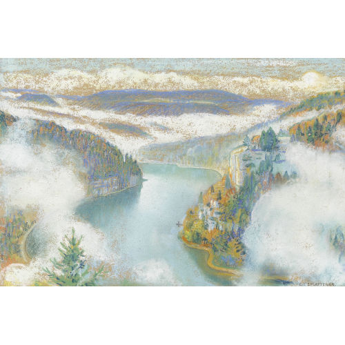CHARLES L′EPLATTENIER : Doubslandschaft im Morgennebel (DOBIASCHOFSKY AUKTIONEN AG)