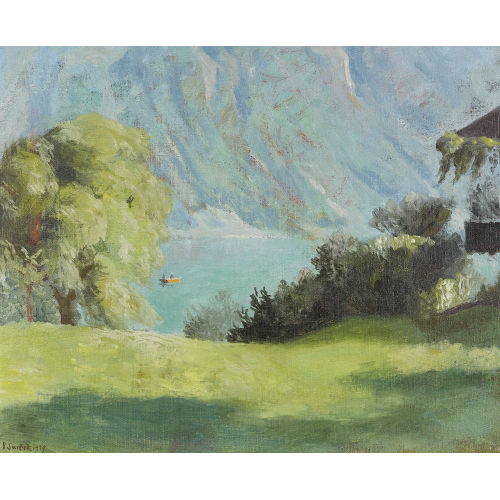 VICTOR SURBEK : Sommerliche Partie am Brienzersee (DOBIASCHOFSKY AUKTIONEN AG)