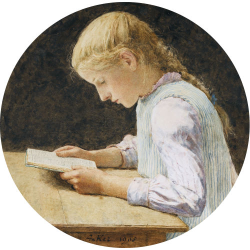 ALBERT ANKER : Lesendes M�dchen (DOBIASCHOFSKY AUKTIONEN AG)