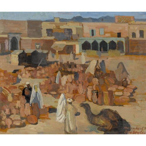 OTTO WYLER : 'T�pfermarkt in Marrakesch' (DOBIASCHOFSKY AUKTIONEN AG)