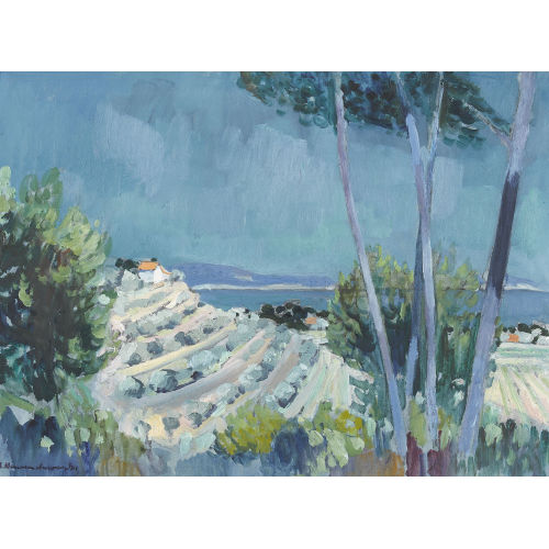 ALBERT NEUENSCHWANDER : S�dfranz�sische K�stenlandschaft (DOBIASCHOFSKY AUKTIONEN AG)