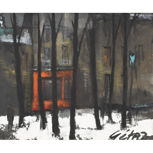 JEAN-LOUIS G�TAZ : Winterliche Stadtansicht (DOBIASCHOFSKY AUKTIONEN AG)