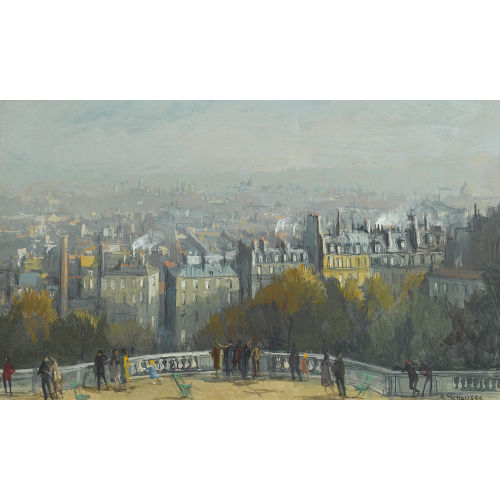 REN�E YOLANDA HAUSER : 'Vue de Montmartre' (DOBIASCHOFSKY AUKTIONEN AG)