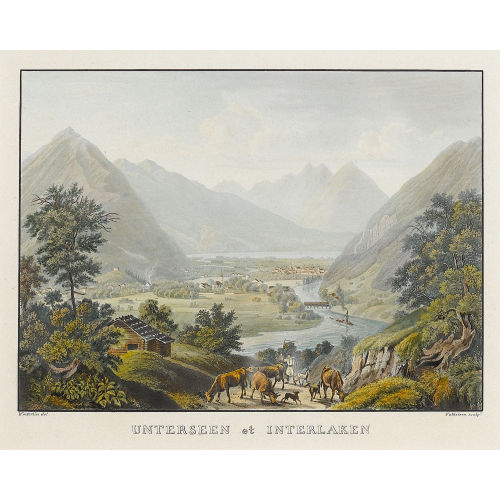 ANTON WINTERLIN : 'Unterseen et Interlaken' (DOBIASCHOFSKY AUKTIONEN AG)