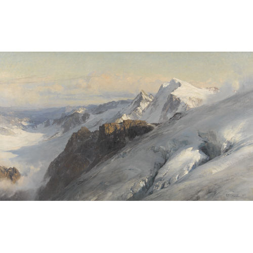 EDWARD THEODORE COMPTON : Hochgebirgslandschaft mit Gletschern (DOBIASCHOFSKY AUKTIONEN AG)