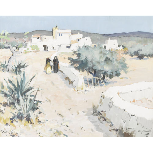 ADRIANUS JOHANNES ZWART : Sonnige Mittelmeerlandschaft (DOBIASCHOFSKY AUKTIONEN AG)