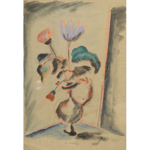 WILHELM SCHMID : Stillleben mit Blumen in einer Vase (DOBIASCHOFSKY AUKTIONEN AG)