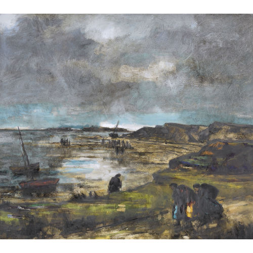 WALTER KREBS : Friesl�ndische Uferlandschaft (DOBIASCHOFSKY AUKTIONEN AG)