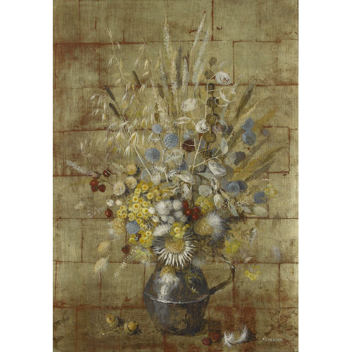 REN�E YOLANDA HAUSER : 'Bouquet sur fond or' (DOBIASCHOFSKY AUKTIONEN AG)
