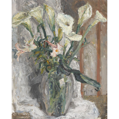 HANS JEGERLEHNER : Stillleben mit Lilien und Callas (DOBIASCHOFSKY AUKTIONEN AG)