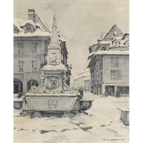 PIERRE CH╢TILLON : Der Gesundheitsbrunnen in Bern (DOBIASCHOFSKY AUKTIONEN AG)