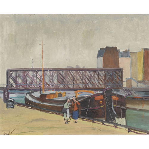 PAUL JAKOB) PAOLO (EIGTL. M�LLER : 'Quai de la Marne' (DOBIASCHOFSKY AUKTIONEN AG)