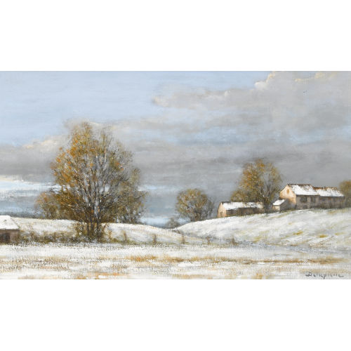 ROGER DELAPIERRE : 'Campagne sous la neige' (DOBIASCHOFSKY AUKTIONEN AG)