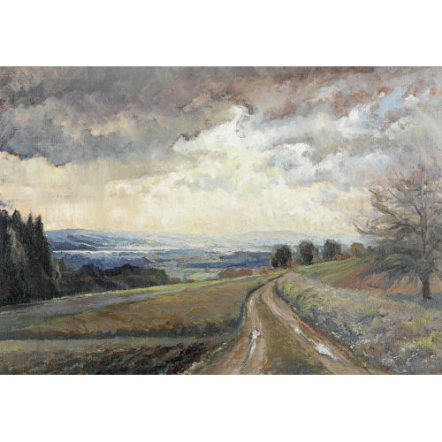 HANS GARTMEIER : Weite Landschaft mit einem Feldweg (DOBIASCHOFSKY AUKTIONEN AG)