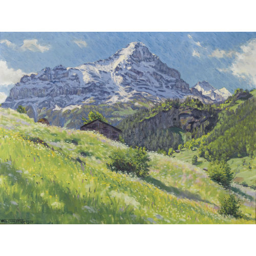 WALDEMAR THEOPHIL FINK : 'Morgenstimmung bei Grindelwald' (DOBIASCHOFSKY AUKTIONEN AG)