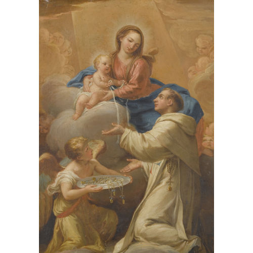 FRANCISCO PRECIADO DE LA VEGA : Bernhard von Clairvaux mit Maria und Kind (DOBIASCHOFSKY AUKTIONEN AG)