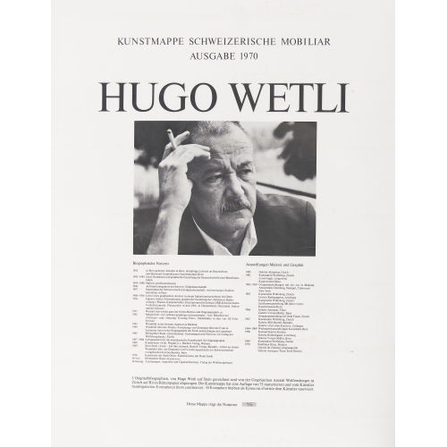 HUGO WETLI : 'Kunstmappe Schweizerische Mobiliar' (DOBIASCHOFSKY AUKTIONEN AG)