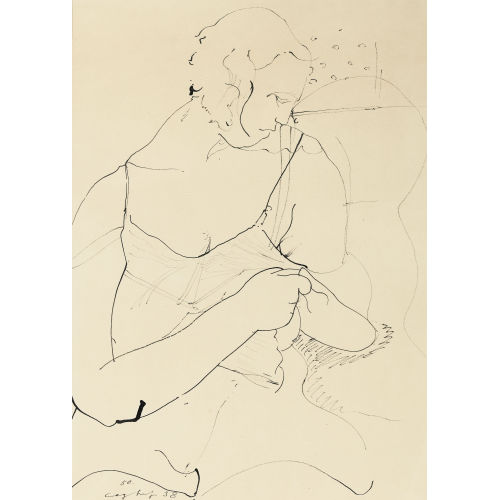 ERNST) COGHUF (EIGTL. STOCKER : Sitzende Frau (DOBIASCHOFSKY AUKTIONEN AG)