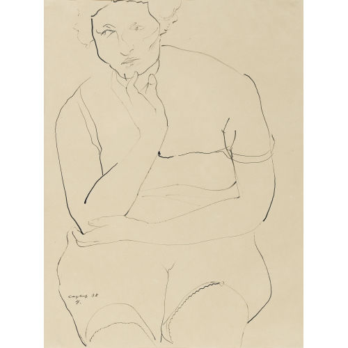 ERNST) COGHUF (EIGTL. STOCKER : Sinnende Frau (DOBIASCHOFSKY AUKTIONEN AG)