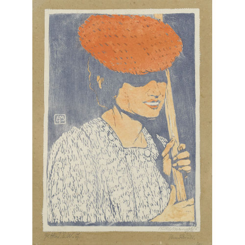 BURKHARD MANGOLD : Frau mit Hut (DOBIASCHOFSKY AUKTIONEN AG)
