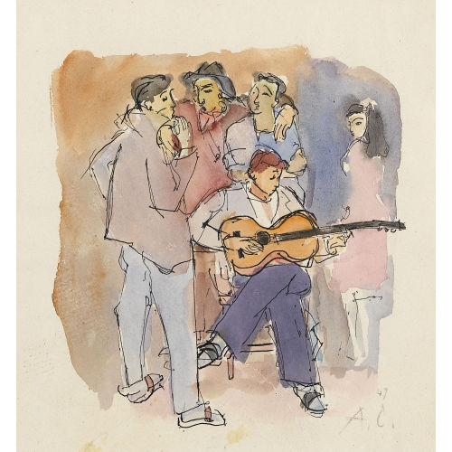 ALOIS CARIGIET : Musikanten (DOBIASCHOFSKY AUKTIONEN AG)
