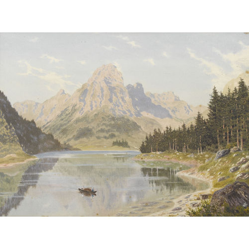 LEONHARD STEINER : Sommerlicher Bergsee (DOBIASCHOFSKY AUKTIONEN AG)