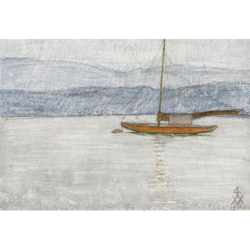 SEBASTIAN OESCH : Seelandschaft mit Segelboot (DOBIASCHOFSKY AUKTIONEN AG)