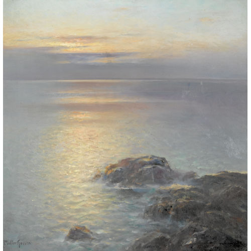 FRANZ JOHANN M�LLER-GOSSEN : Meeresk�ste in Abendstimmung (DOBIASCHOFSKY AUKTIONEN AG)