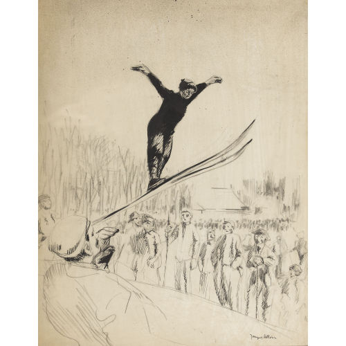 JACQUES VILLON : Der Skispringer (DOBIASCHOFSKY AUKTIONEN AG)