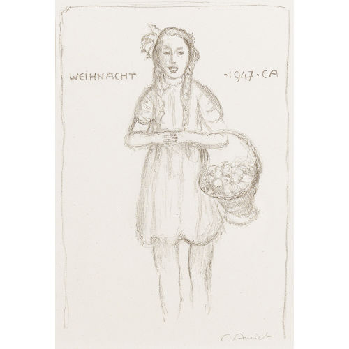 CUNO AMIET : 'M�dchen mit Fruchtkorb' (DOBIASCHOFSKY AUKTIONEN AG)