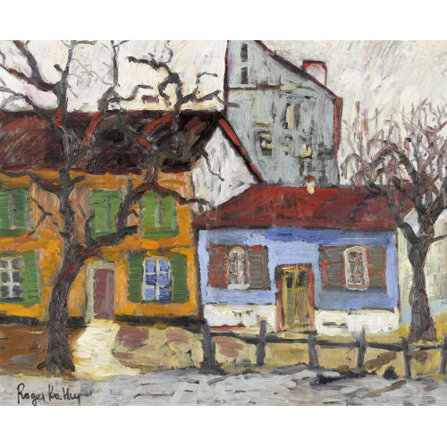ROGER KATHY : Winterliche H�userpartie (DOBIASCHOFSKY AUKTIONEN AG)