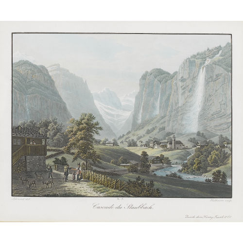 JOHANN JAKOB FALKEISEN : 'Cascade du Staubbach' (DOBIASCHOFSKY AUKTIONEN AG)