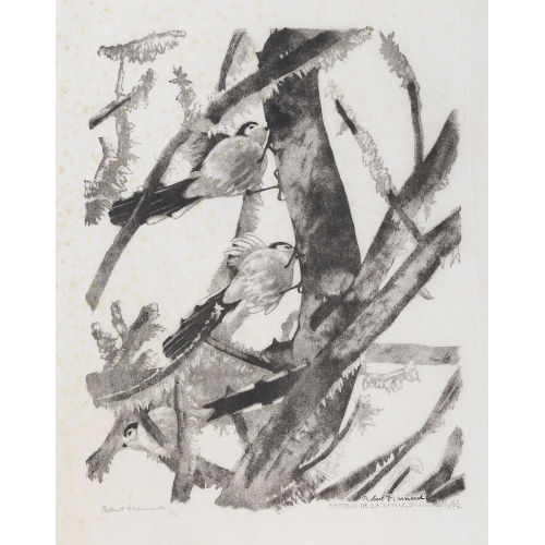 ROBERT HAINARD : 'M�sanges � longue queue dans le givre' (DOBIASCHOFSKY AUKTIONEN AG)